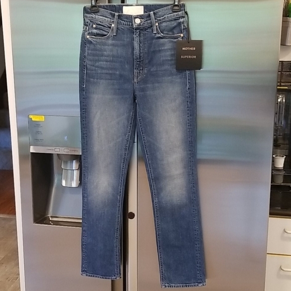 💕MOTHER SUPERIOR💕 Dazzler ~ Cowboys Don't Cry High Rise Straight Leg 24 NWT - Picture 9 of 16